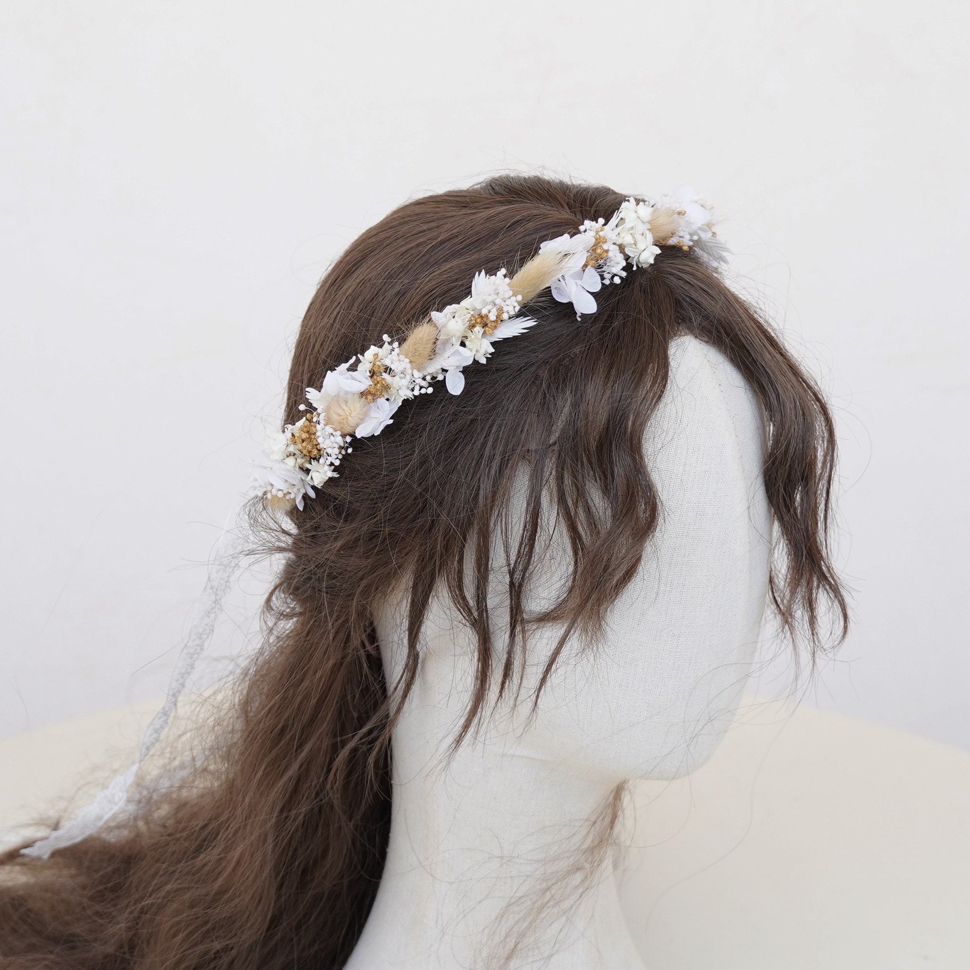 Boho Bride Crown,dried Flowers Crown,bridal Crowns,wedding Crown,baby's