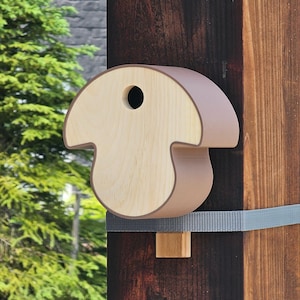 Nichoir minimaliste, design moderne imprimé en 3D avec panneau de bois, nichoir de jardin extérieur pour les familles aimant la nature, enfants, camping, randonnée, cadeau