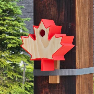 Ahornblatt-Vogelhaus Canada Day Geschenk Vogel-Enthusiast Gartendekor Vaters Housewarming Geschenkidee für Oma Cottage Dekoration Vogelliebhaber
