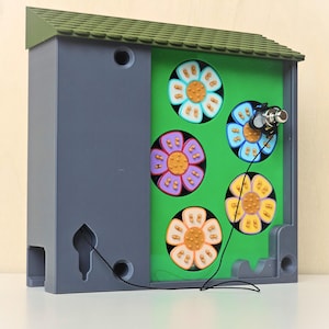 3D-utskriven humla geocachebehållare magnetisk blomsterfält pusselcache självåterställande utomhusspelutrustning kreativ geocacherpresent