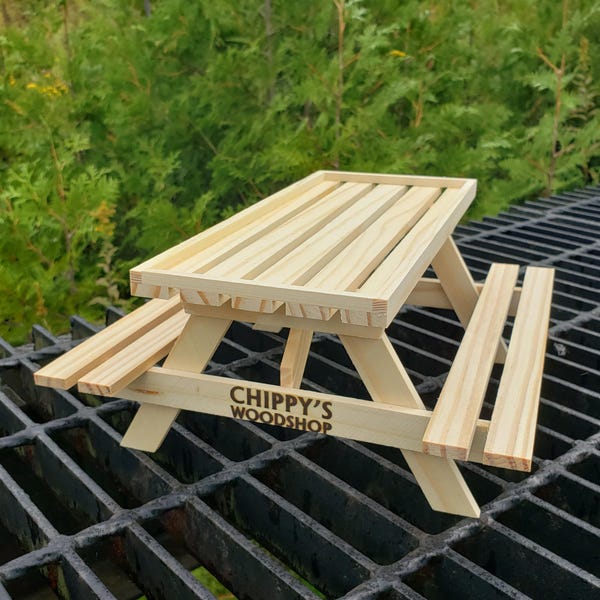Squirrel Feeder For Nature Lover Cute Mini Picnic Table For Chipmunk Garden Decor Housewarming Gift Idea For Parents Grandparents Backyard