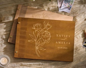 Wedding Guest book, Wooden Guestbook, Personalized Guest book, Perfect Gift For Wedding, For Wedding Decor, Photo Wedding Album