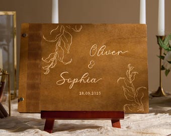 Wedding Guest book, Personalized Guest book, Wooden Guestbook, Photo Wedding Album, Perfect Gift For Wedding, For Wedding Decor