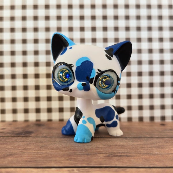 LPS Littlest Pet Shop Custom || OOAK Shorthair Cat Glass Eyes