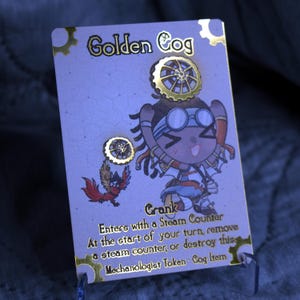 Engrenagem Dourada com Token de Metal Puffin para Carne e Sangue TCG Alto Mar