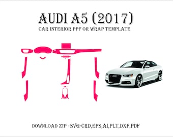 Audi A5 2017 - Wrap Template - Scale Template Design Vector Digital Download Audi A5 2017 Wrap Graphics PPF