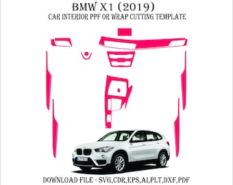 BMW X1 2019 - Wrap Template - Scale Template Design Vector Digital Download BMW X1 2019 Wrap Graphics ppf