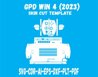 GPD Win 4 2023 skin cut file skin vector Template Layout die cuts file svg skin Cricut Silhouette EPS,AI,SVg,CDr