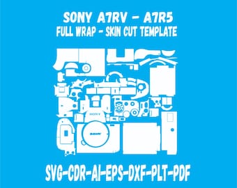 Sony a7rv sony a7r5 Skin Template Vector file templete layout skin die cuts file svg skin Cricut Silhouette EPS,AI,SVG,CdR a7r5 cut file