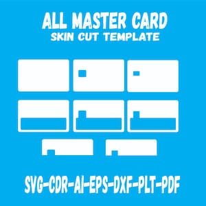 Alle Master Card Skin Schnittdatei Skin Vektor Vorlage Layout Skin Stanzdatei SVG Skin Cricut Silhouette EPs,Ai,Svg,Cdr
