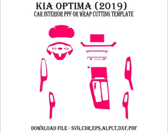 KIA Optima 2019 - Wrap Template - Scale Template Design Vector Digital Download KIA Optima 2019 Wrap Graphics ppf