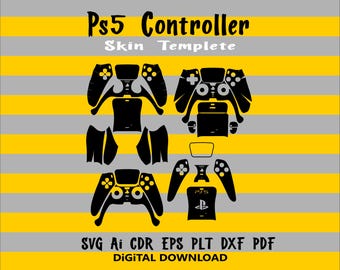 Ps5 Controller Vector Cut File - Ps5 Controller Vector Cut File - Wrap Template