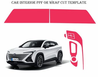 Changan Uni-T 2023 Car Interior PPF  Vector Digital Download Changan Uni-T 2023 Wrap Graphics ppf Template