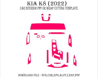 KIA K8 2022 - Wrap Template - Scale Template Design Vector Digital Download KIA K8 2022 Wrap Graphics ppf