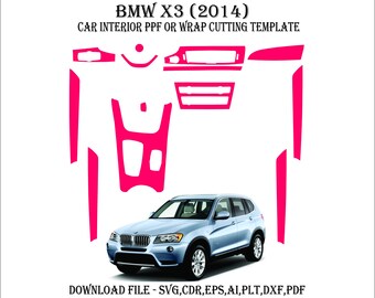 BMW X3 2014 - Wrap Template - Scale Template Design Vector Digital Download BMW X3 2014 Wrap Graphics ppf