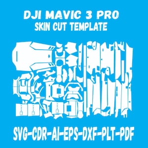 Dji mavic 3 pro skin vector template skin layout die cuts file svg skin Cricut Silhouette EPS,AI,SVG,CDr