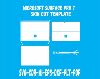 Surface Pro 7 2019 Skin vector template file skin die cut layout / EPS,AI,SVG,CDr