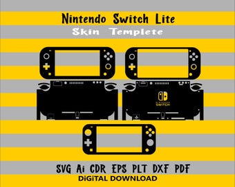 Nintendo Switch Lite Cricut Vector Cut File - Nintendo Switch Lite Vector Cut File - Wrap Template