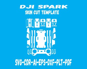 Dji Spark skin cut file skin vector template layout skin die cuts file svg skin Cricut Silhouette EPS,AI,SVG,CDr