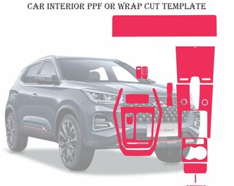 Chery Tiggo 8 Pro Max (2022) Car Interior PPF Vector Digital Download Chery Tiggo 8 Pro Max (2022) Wrap Template Wrap Graphics ppf