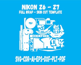 NIKON Z6 Z7 Skin vector template file skin die cut layout svg skin Cricut Silhouette EPS,AI,SVg,CDr