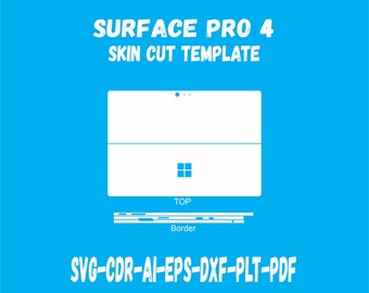 Surface Pro 4 Skin vector template file skin die cut layout die cuts file svg skin Cricut Silhouette EPS,AI,SVG,CDr
