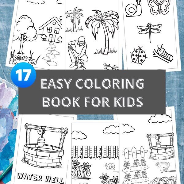 Easy Coloring Page For Kids Edition Garden