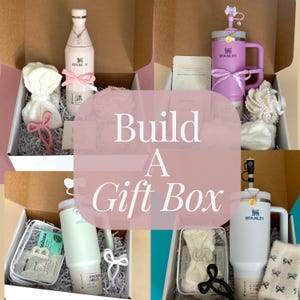 Custom Gift Bundle Build A Gift Box Her Birthday Present Personalized Thank You Box New Mom Tumbler Self Care Package Wife Spa Set Daughter