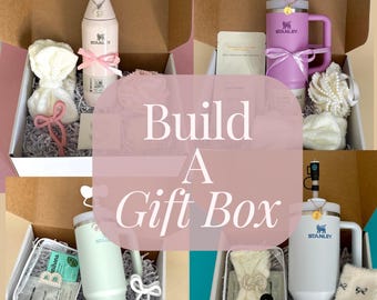 Custom Gift Bundle Build A Gift Box Her Birthday Present Personalized Thank You Box New Mom Tumbler Self Care Package Wife Spa Set Daughter