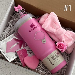 Rosa Becher Geschenkkorb Geburtstag Geschenkbox Beste Freundin Abschlussgeschenk Set Teen Tochter Vorhanden Schwester Selbstfürsorgepaket für ihr Weihnachten