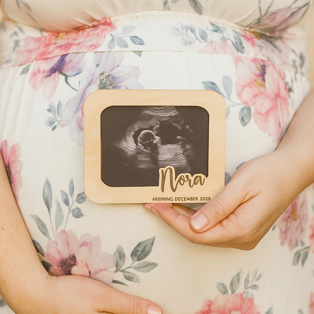 Sonogram Magnets Personalized Ultrasound Fridge Magnet Frame for Pregnancy Announcement ...