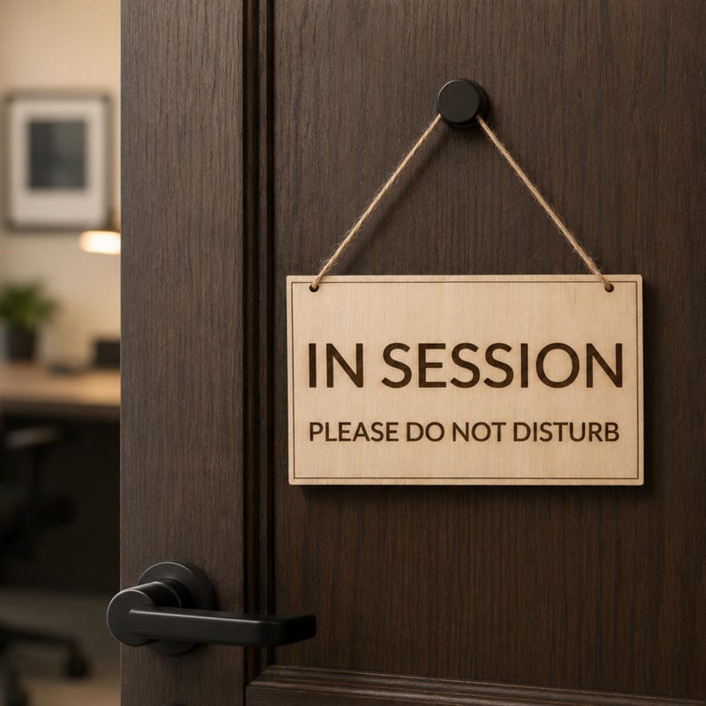 In Session Please Do Not Disturb Sign Wooden Door Hanger Therapist ...