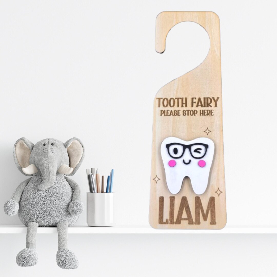 Personalized Tooth Fairy Door Hanger With Money and Note Slot | Custom ...