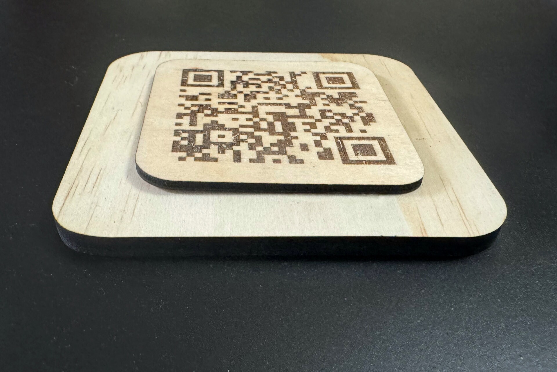Custom QR Code Laser Engraved Business Sign, Personalized for Your
