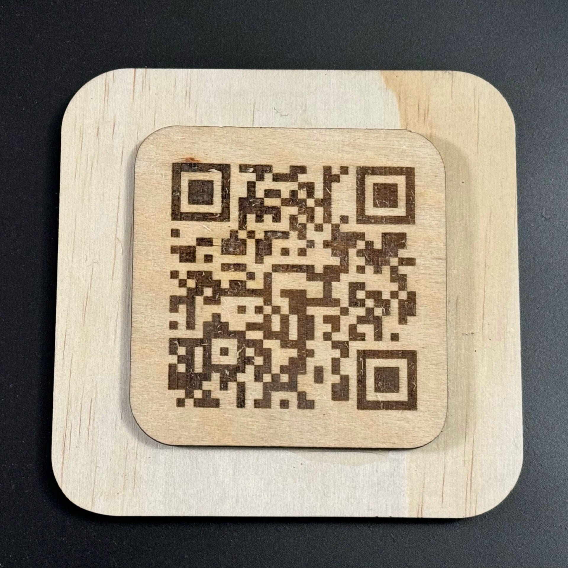 Custom QR Code Laser Engraved Business Sign, Personalized for Your
