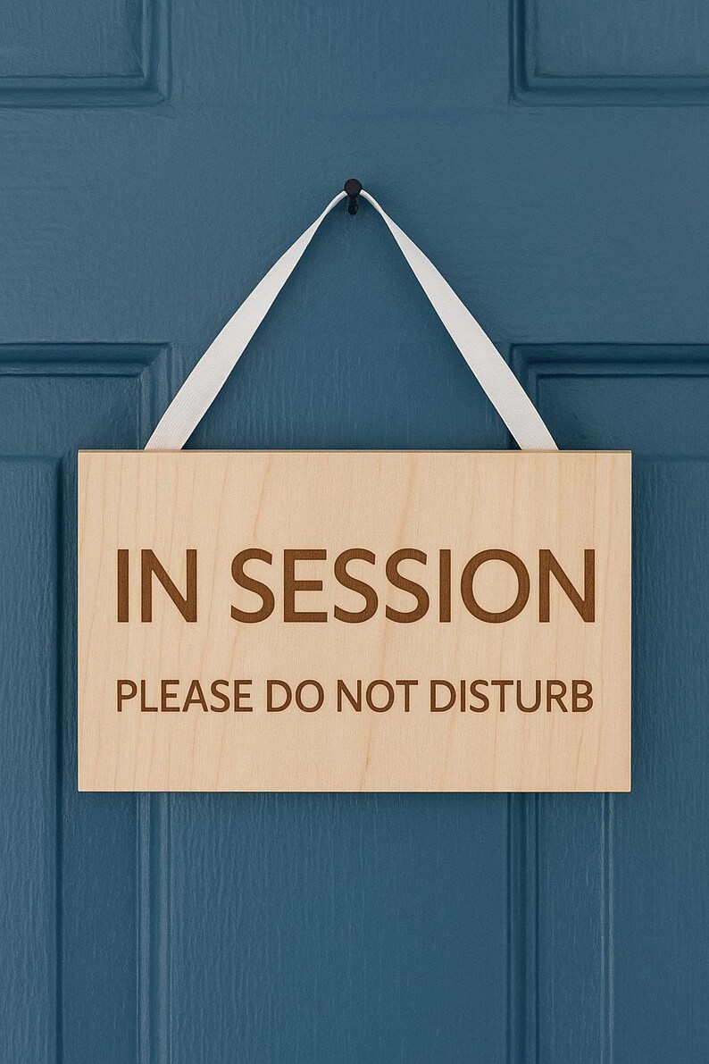 In Session Please Do Not Disturb Wooden Door Sign With Ribbon for ...
