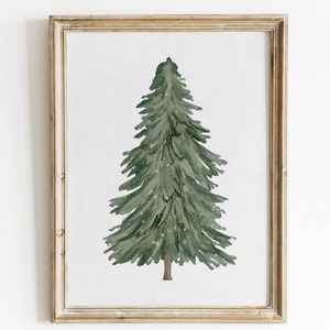 christmas tree printable wall art | christmas decor | pine tree print | winter evergreen wall art | xmas holiday poster | digital download