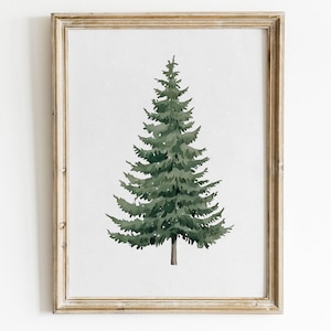 christmas printable wall art | christmas decor | christmas tree print | winter pine tree print | xmas holiday poster | digital download