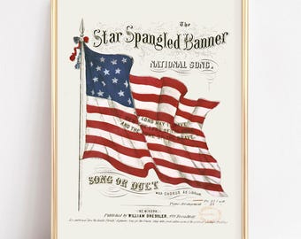 4th of july wall art | vintage art printable | independence day decorations | patriotic usa wall decor | summer decor | digital download