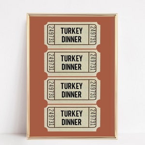 thanksgiving decor | fall printable wall art | autumn decor | turkey dinner print | fall wall decor | trendy holiday wall art | autumn print