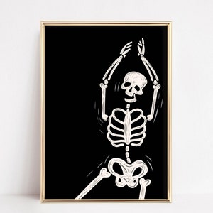 halloween printable wall art | halloween decorations | skeleton decor | fall decor | halloween poster | spooky home decor | digital download