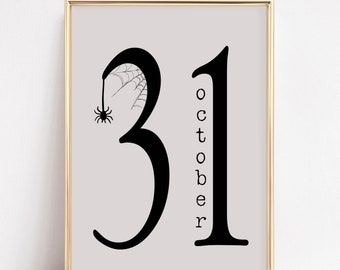 Halloween-Wandbilder zum Ausdrucken | Halloween-Deko | Herbstdeko-Druck | Halloween-Poster | Minimalistische Halloween-Kunst | Saisonale digitale Downloads