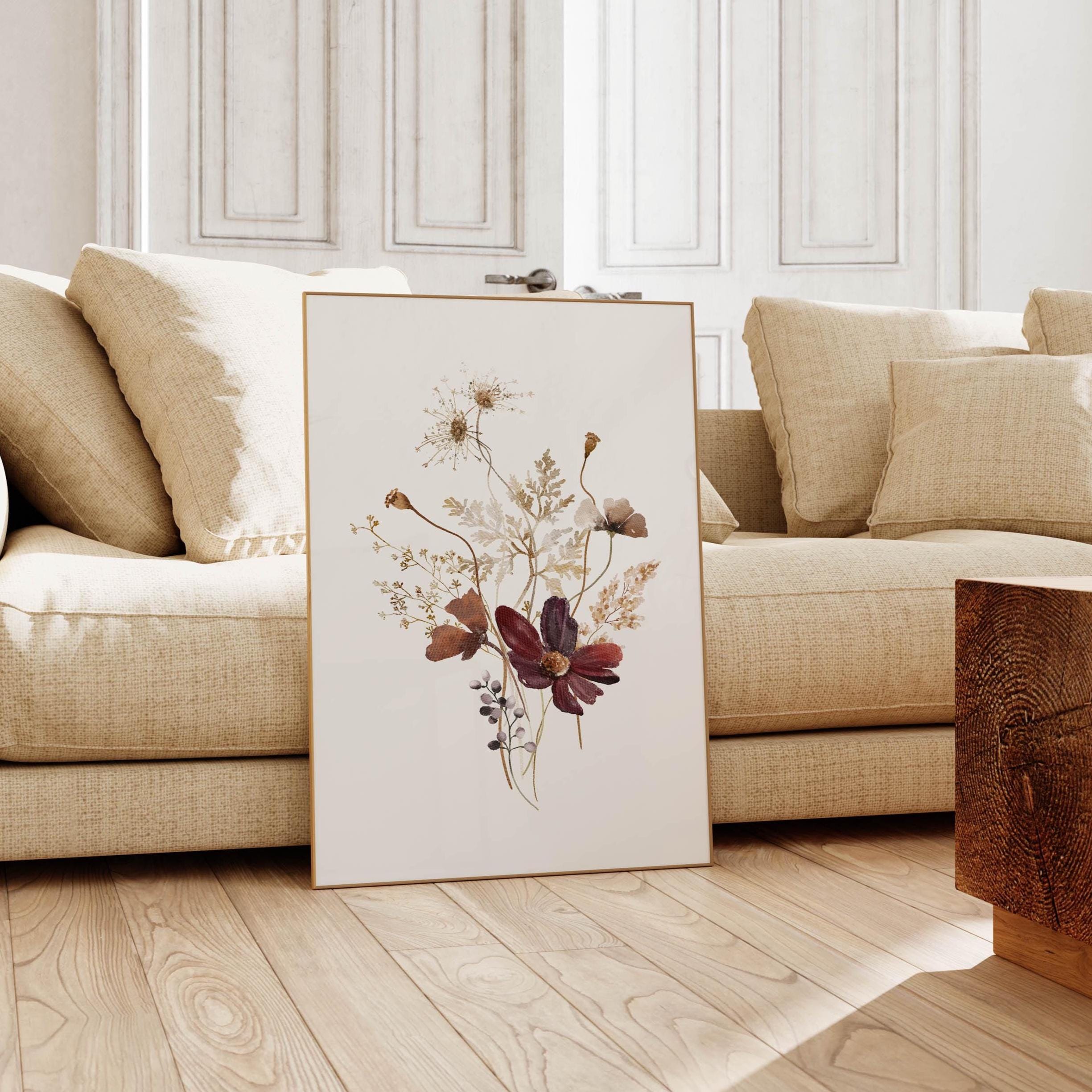 Watercolor Floral Printable Wall Art | Botanical Art | Wildflower Print ...