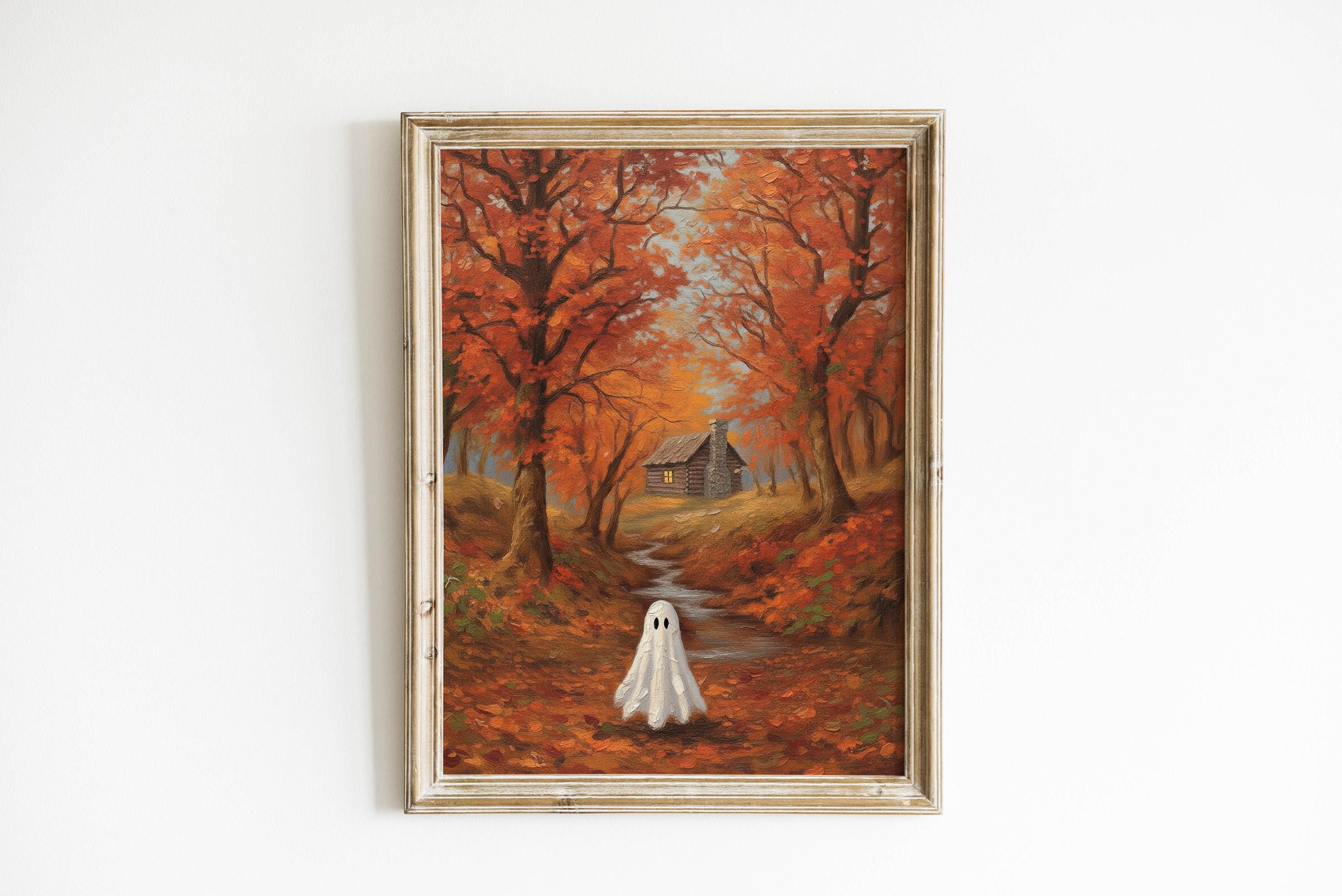 Vintage Halloween Printable Wall Art | Ghost Art | Halloween ...
