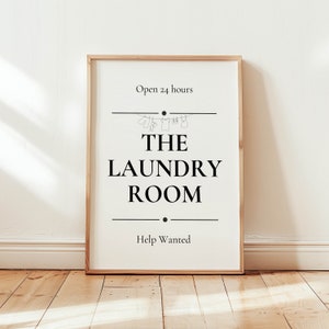 tvättstugaskylt | utskrivbar väggkonst | tvättrumsinredning | trendig väggkonst | minimalistisk väggkonst | rolig konstaffisch | digital nedladdning