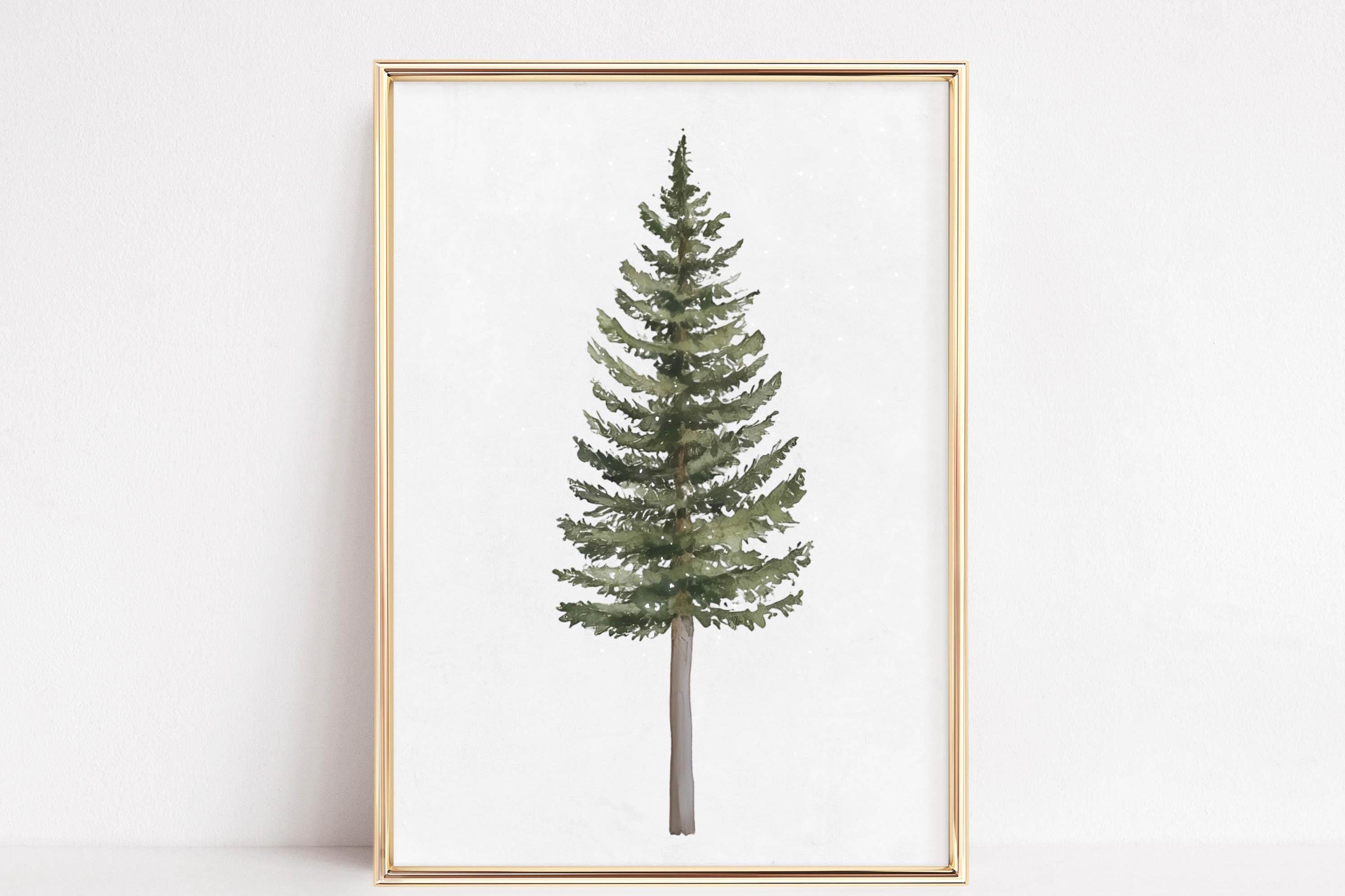 Christmas Printable Wall Art | Pine Tree Print | Christmas Decor ...