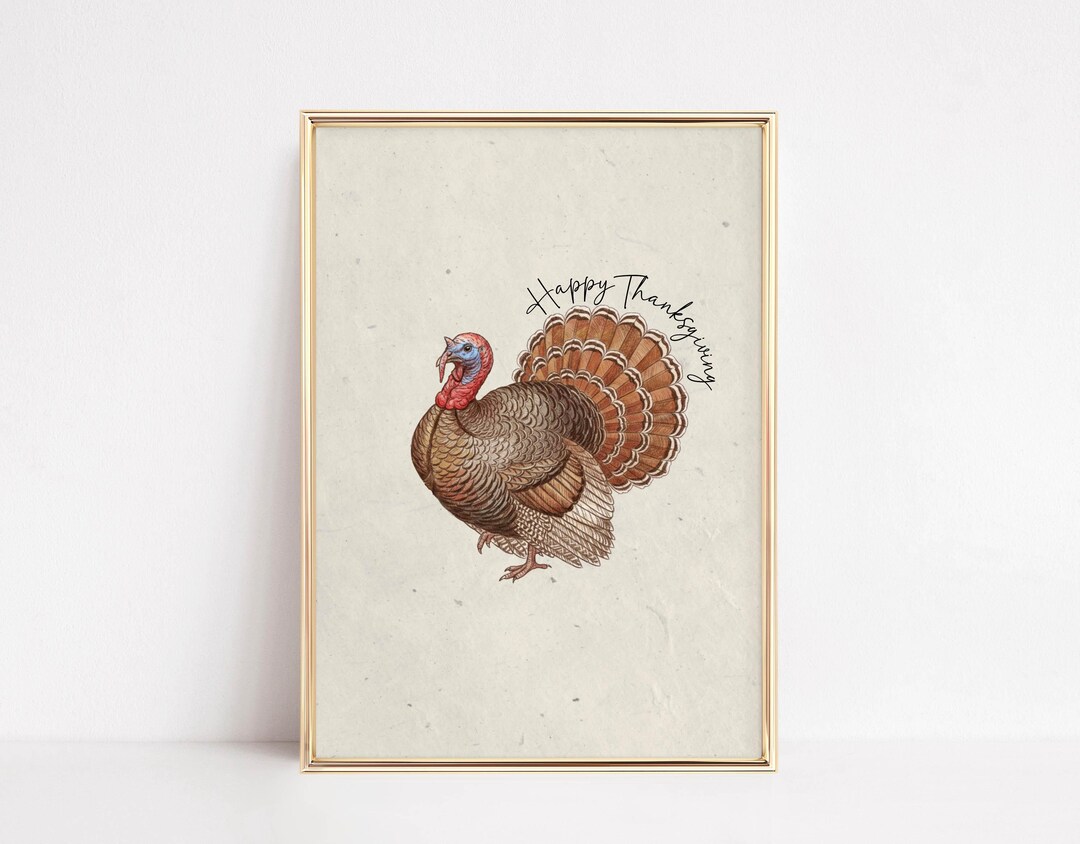 Thanksgiving Decorations | Fall Decor Printable Wall Art | Turkey Art ...