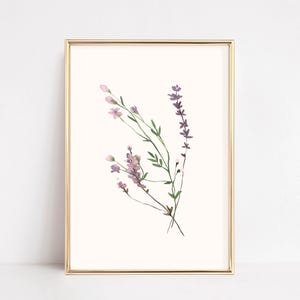 SET OF 6 watercolor botanical prints. wildflower wall art. wildflower art prints. floral printable wall art. watercolor flower art. gallery wall set. boho botanical decor. digital download art .