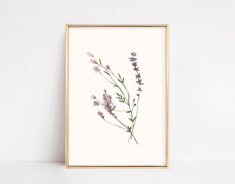 SET OF 6 watercolor botanical prints. wildflower wall art. wildflower art prints. floral printable wall art. watercolor flower art. gallery wall set. boho botanical decor. digital download art .