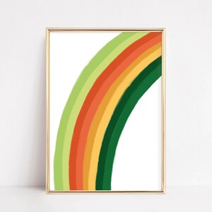 rainbow wall art | st patricks day decor printable wall art | green wall art | kids room decor | saint patricks day art | digital download